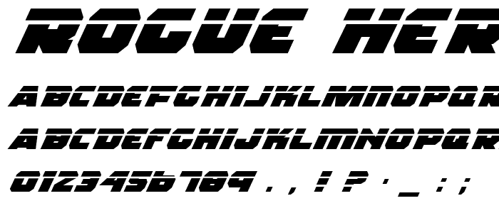 Rogue Hero LasEx Italic font